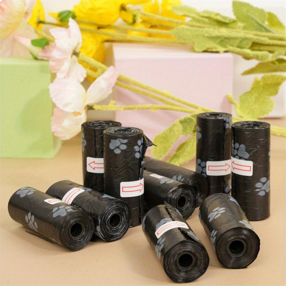 15 Rolls (225pcs) Dog Poop Bag Disposable Pet Garbage Bag Dog Garbage Bag Design Pet Poop Cleaning Bone Bag Dispenser Tool