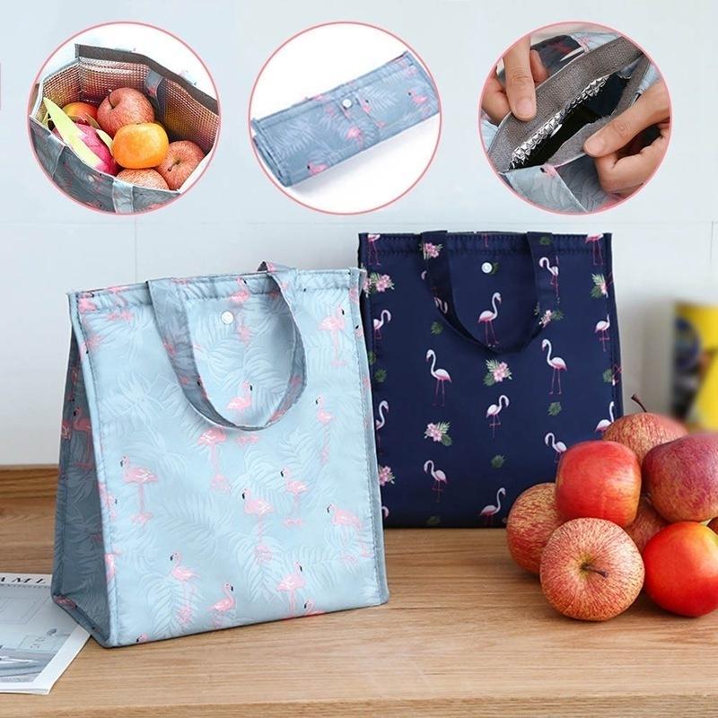 1ks Roztomilé ženy přenosná izolovaná krabička na potraviny Dámská krabička na obědové tašky Bento Tote pikniková taška na oběd