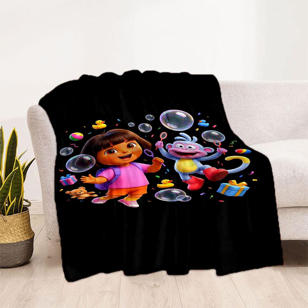 Dora Explorer Blanket Soft & Cozy Suitable for Office Chair Livingroom Bedding Four Seasons Multipurpose Playful Design