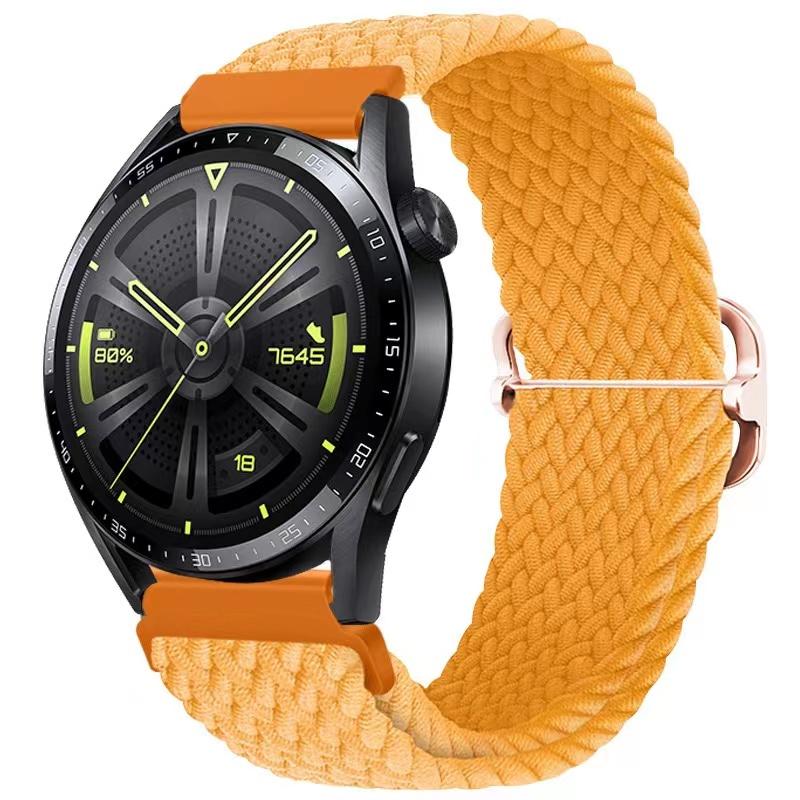 22mm Nylon-Schlaufenarmband für Samsung Watch 46mm/Gear S3/3/4/5/6/7/Huawei Watch GT/2/3/GT5 Pro 46mm Geflochtenes Armband für Amazfit GTR