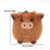 Simulated Scottish Highland Cow Plush Toy Keychain Cute Stuffed Animal Ornaments Kawaii Soft Plush Doll Pendant Bag Charm Gifts