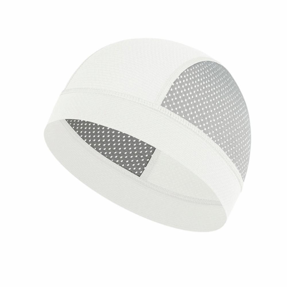 Casual Thin Mesh Skull Beanie Cap Quick Dry Breathable Cycling Helmet Liner Cap Sun Protection Solid Color Summer Cycling Cap