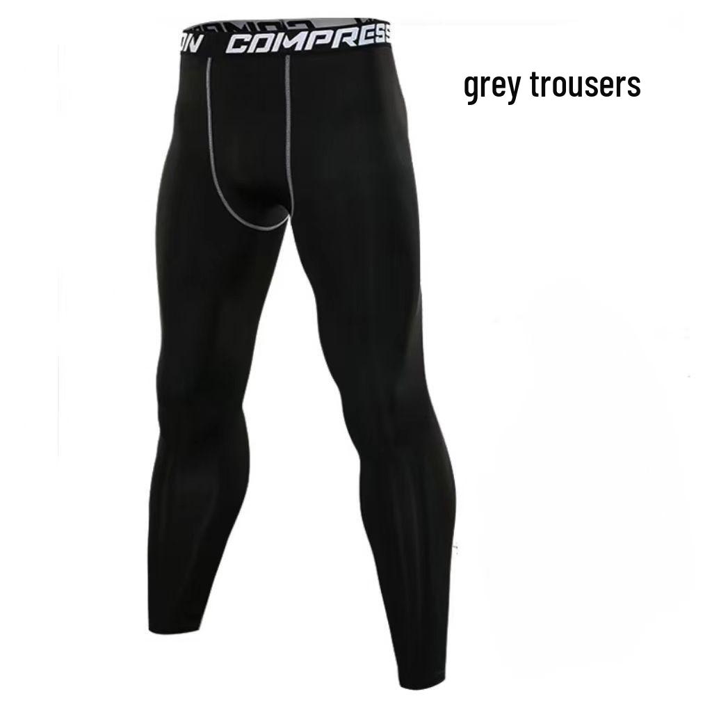 Men’s High Elastic Warm Compression Basketball Tights with Quick-Dry and Velvet for Autumn/Winter Fitness.