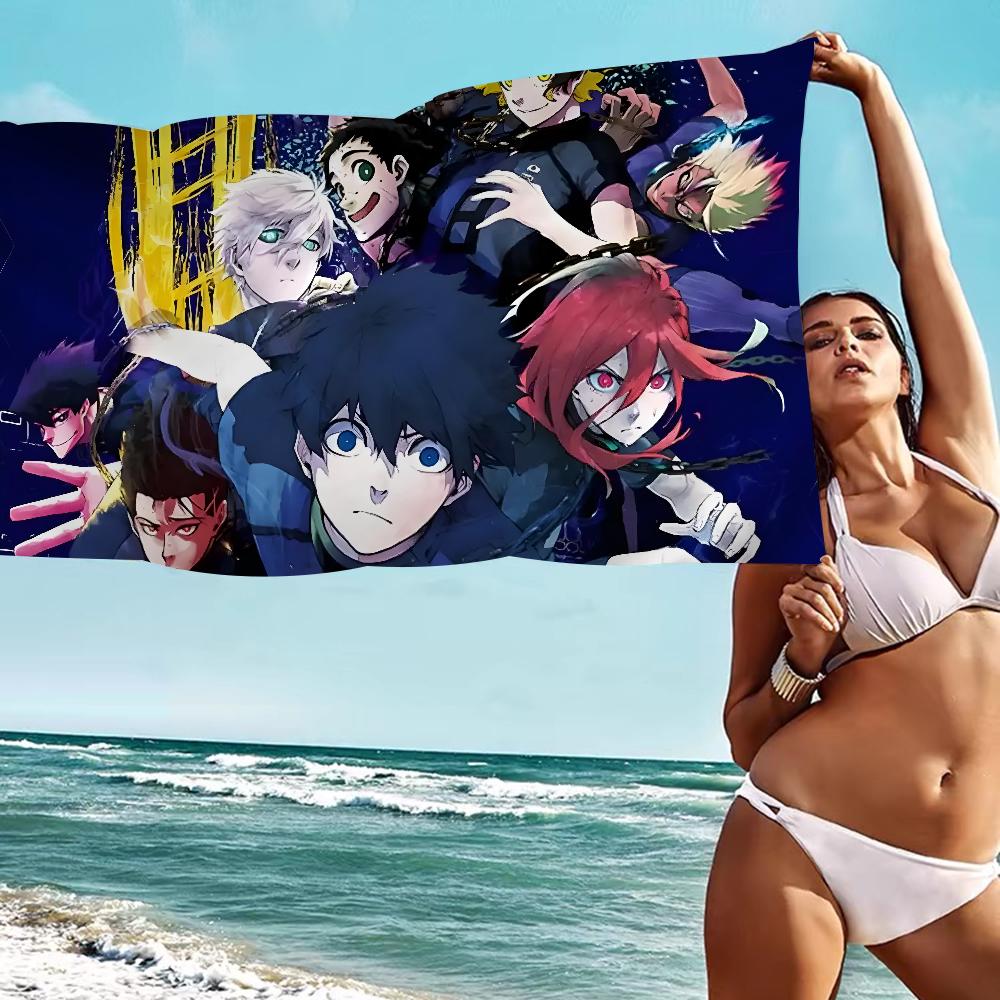 

Anime Blue Lock Microfiber Blanket Quick Drying Beach Towels Oversized Printing Super Absorbent Pool Towel Blanket W40*H60(CM)