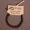 Blood Garnet Beaded Stretch Bracelet 8mm