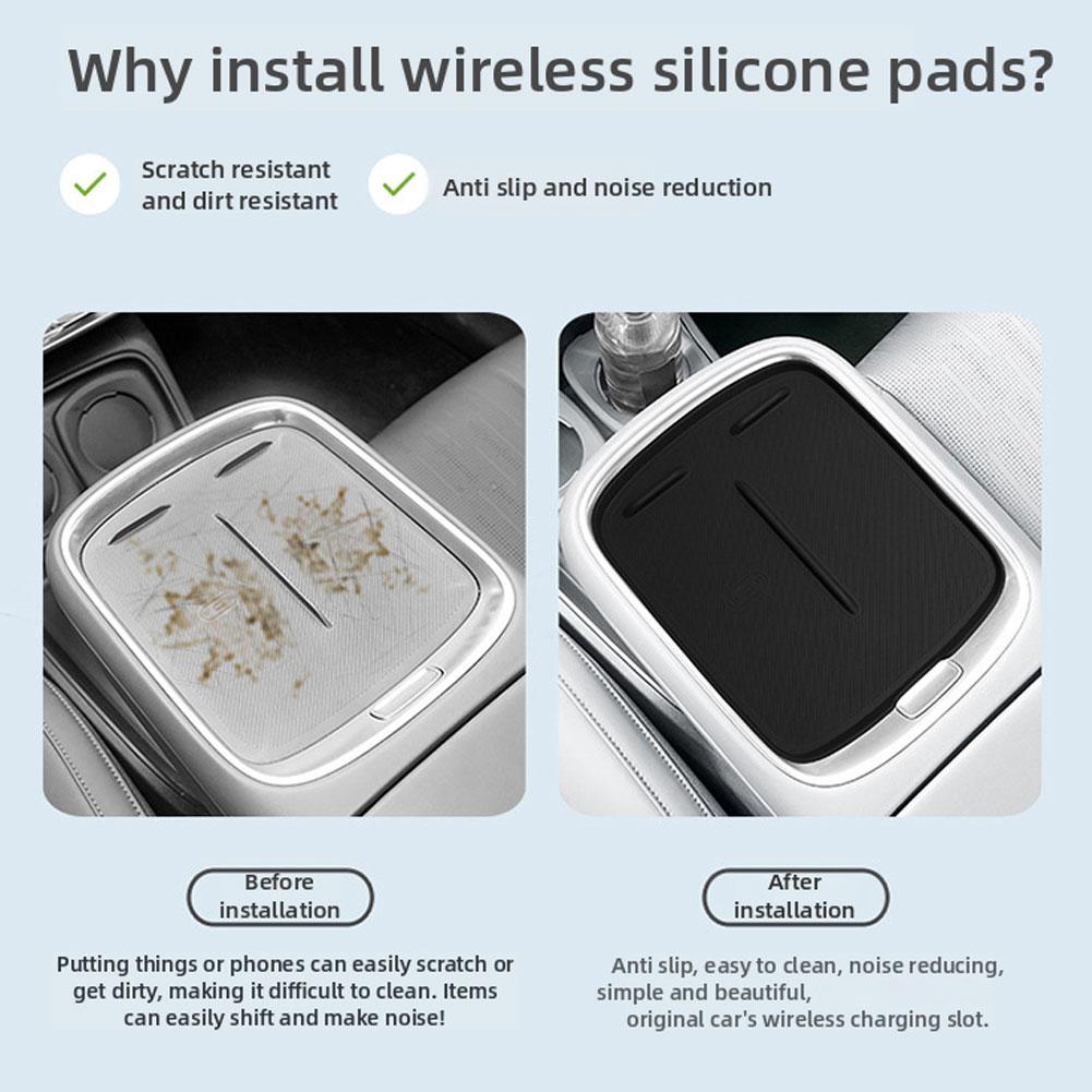 Silicone Wireless Charging Pad For 25 For Leapmotor B10 2025 2026 Mobile Wireless Charging Anti-Slip Mats Interior Accessiories
