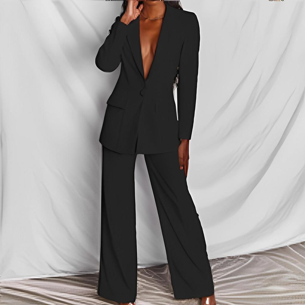 ZL1396 Women's Long-sleeved Long Pants Business Suit - New Fashion, European & American Style