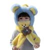 Baby Hat Winter Children's Scarf Integrated Cute Bear Ear Hat Autumn and Winter Warm Knitted Hat