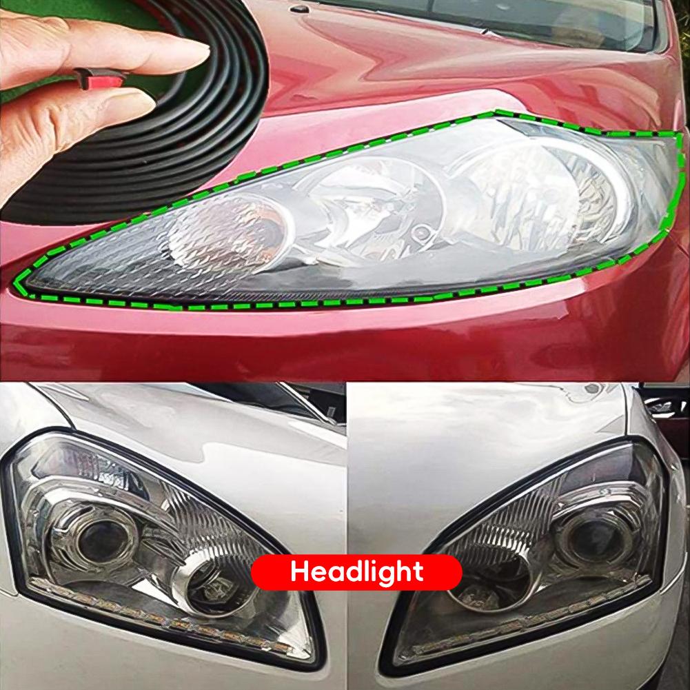 Bil Fender Flare Arch Seal Strip Liten lutande gummi T-Type Tätning Kant Gap Strips Vattentäta ljudisolerade skyddsremsor