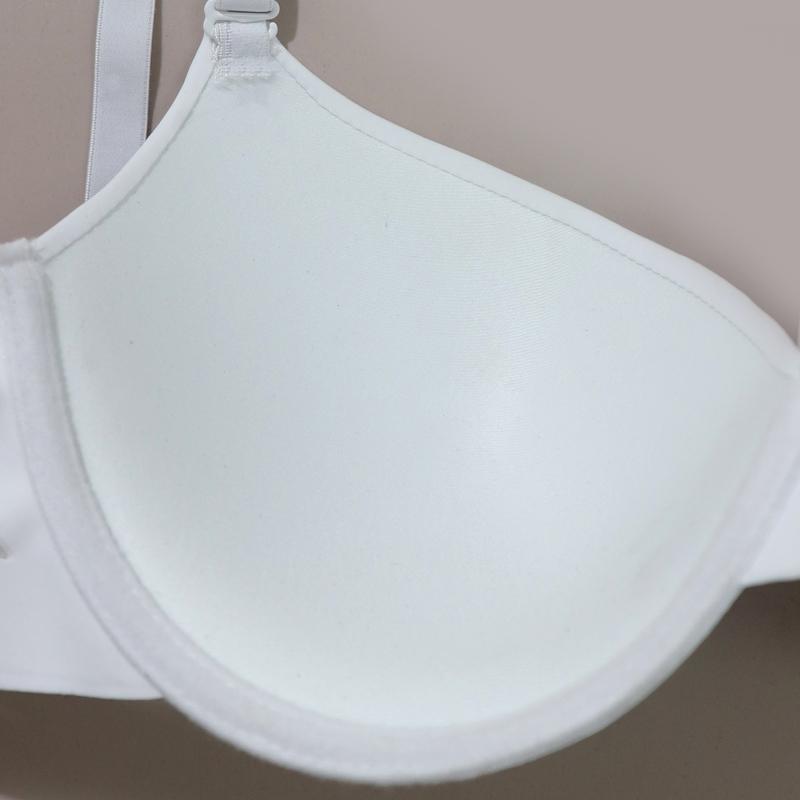 Women Small Bust-enhancing Gathered Bra with Seamless Clasp Mesh Breathable Straps Bow-knot Underwire Lingerie- 9874