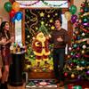 Christmas Door Cover 70x35 Inch Fluorescence Holiday Sign Christmas Front Door Decoration Cover For Porch Farmhouse Indoor