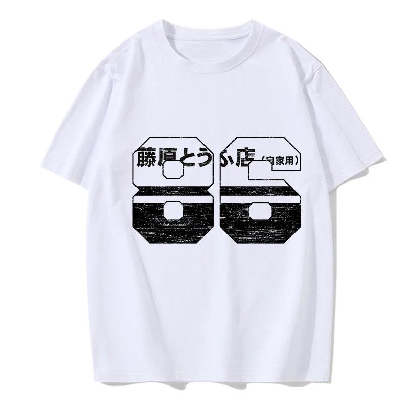 Japanischer Anime Cartoon Gothic Redsuns EU Größe Top Initial D T-Shirt Herren Grafik T-Shirt AE86 Lustig Harajuku Manga T-Shirt Herren