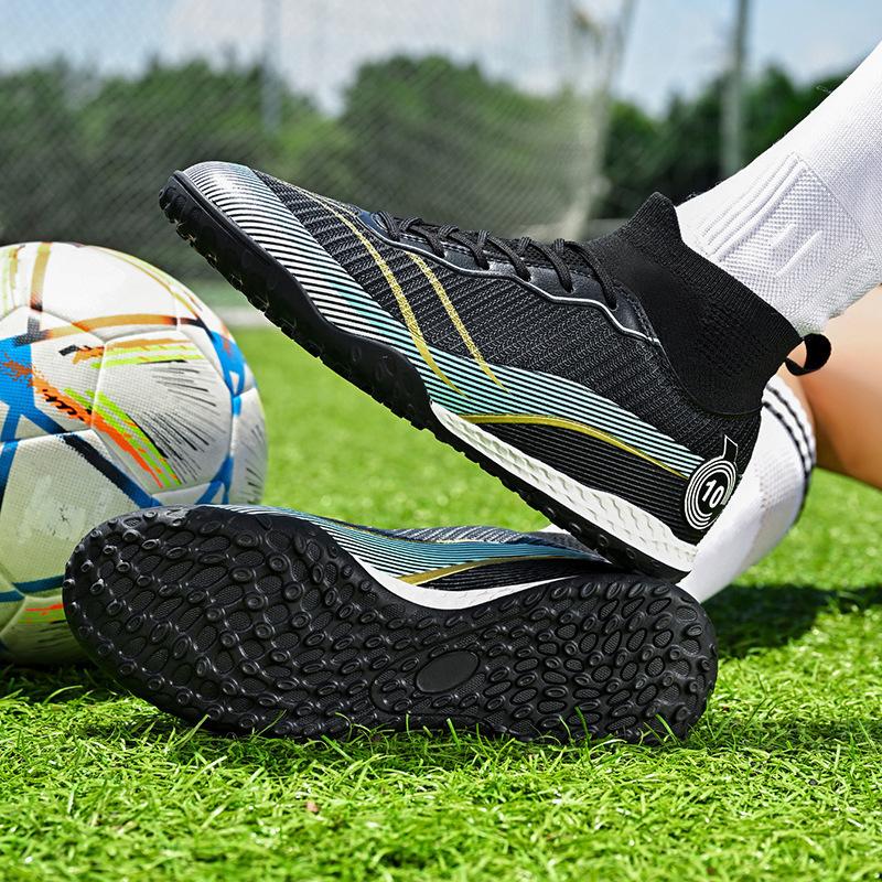 Teen Broken Training Match Broken Sneakers DingTalk High Top Soccer Shoes Male Student Female Spikes