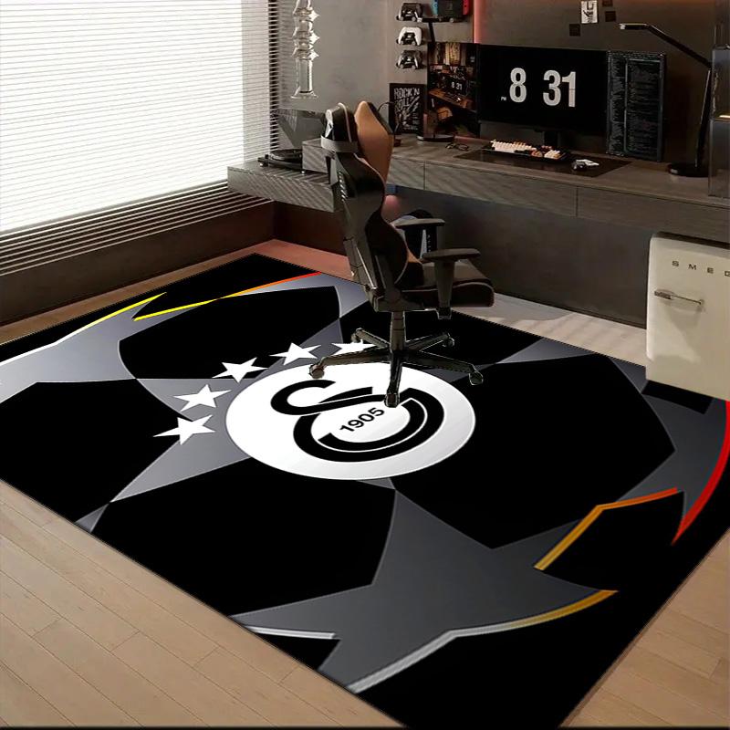 Galatasaray Football Club Crest Rug Office Floor Mat - Machine Washable for Bedroom, bedroom, livingroom, Room Decor Fan Gifts Christmas