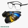 Polarized Magnetic Clip-on Sunglasses Set: Unisex TR Frame Prescription Eyeglass & Sunglasses Combo