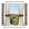 2Pcs Velvet Velvet Bow Curtain Tiebacks Creative Curtain Holders Curtain Strap  Curtain Decor