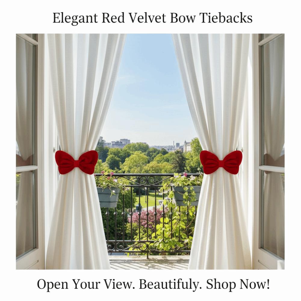 2Pcs Velvet Velvet Bow Curtain Tiebacks Creative Curtain Holders Curtain Strap Curtain Decor