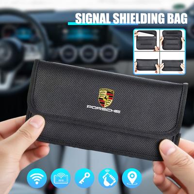 Car Key Signal Blocking Bag Shielding Pouch For Panamera Spyder Carrera Macan Cayman Cayenne 911 970 981 991 Sticker