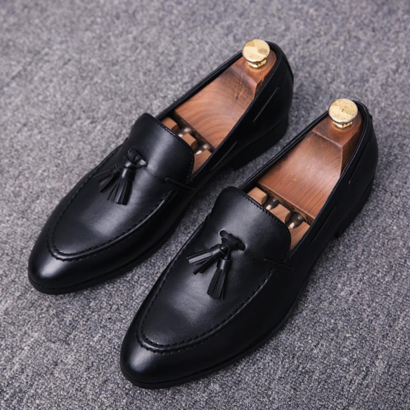 Fashion Mens Daily Formal Designer Casual Leather Loafers Business Black Wedding Breathable Shoes for Men Dress Luxury Oxford Footwear