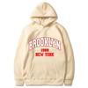 Autumn Winter Brooklyn1988 New York Printed Solid Color Hoodie Classic Coat Daily Casual Hoodie Street Sweatshirt Gift