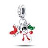 Christmas DIY Beaded Bracelet Kit with Snowman and Christmas Tree Charms for Handmade Jewelry Making