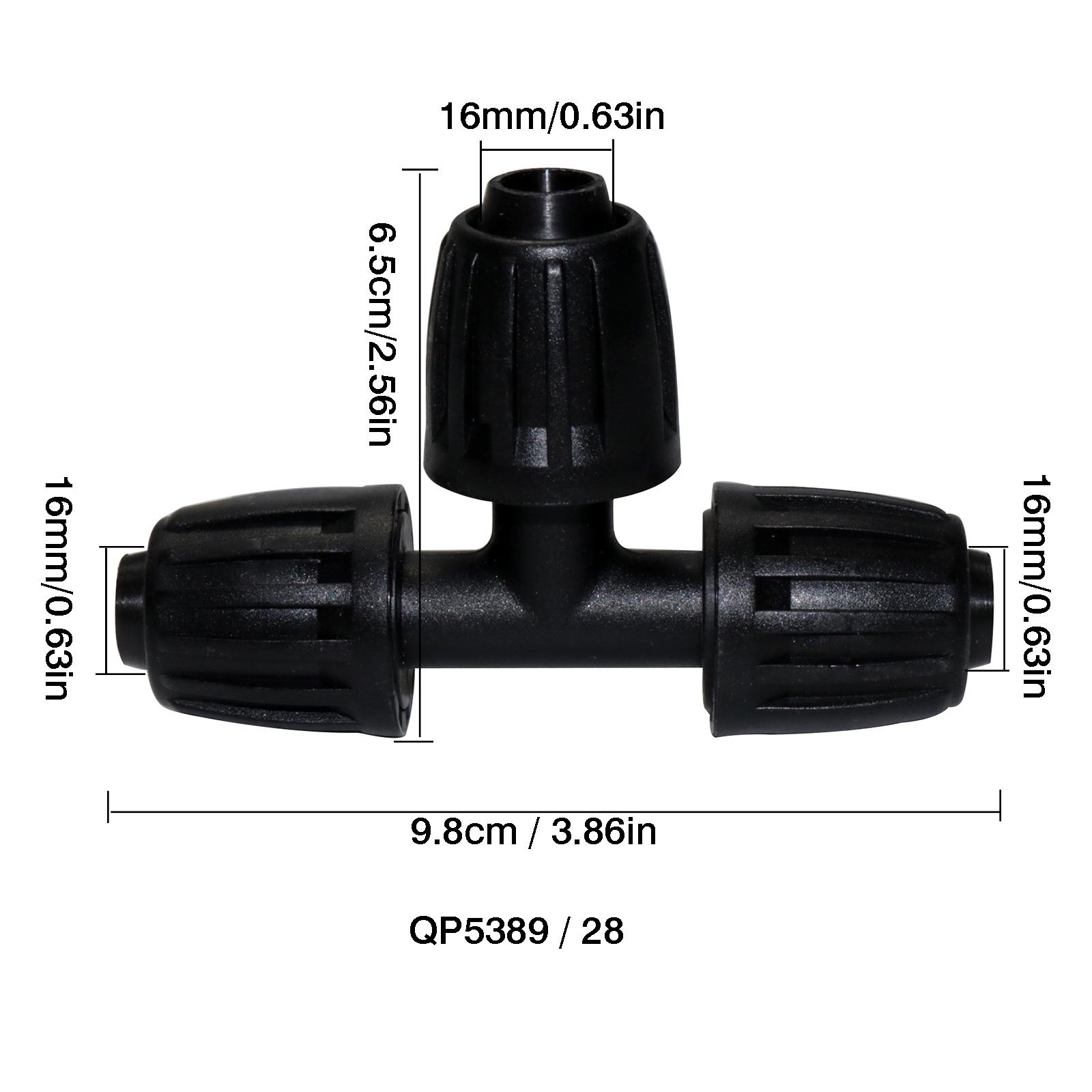 10 Pcs Garden irrigation hose three-way connector 16mm PE Hose to 8/11mm Hose Drip irrigation fittings irrigation three-way pipe