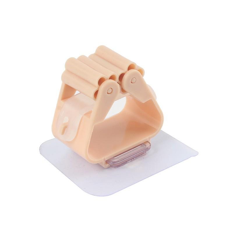 Mop Clip Wall-Mounted Hook: Punch-Free Storage Rack for Bathroom & Toilet