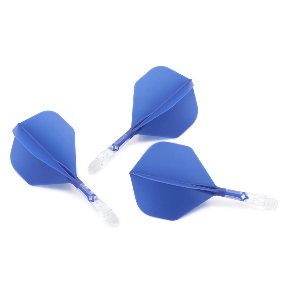 Cuesoul ROST T19 Shaft Integrated Big Standard Dark Blue Clear Small Size Two-Tone Dual-Material Flights, Shape, 3-Club Set, Flights, Shafts,