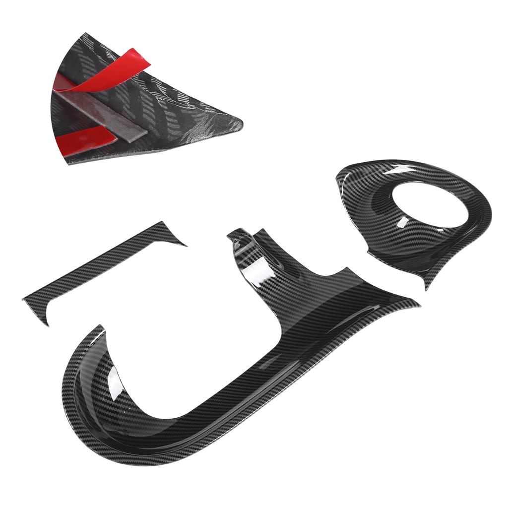 3PCS Dashboard Trim Carbon Fiber Style Replacement for Smart Forfour 5‑Door Hatchback W453 LHD 2015‑2021