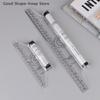 Multi-Function Angles Line Ruler 15cm/30cm Clear Metric Rolling Ruler for Drawing Parallel Lines