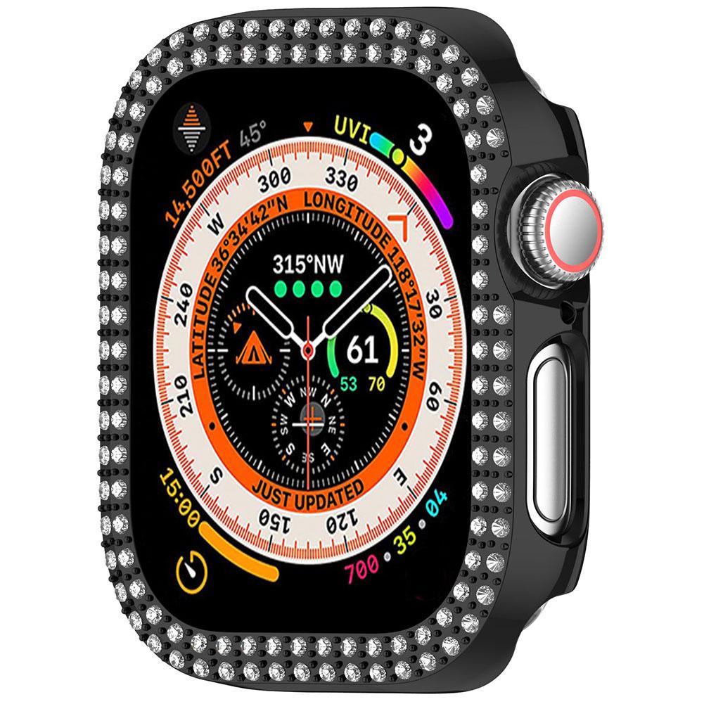 Double Diamond PC Watch Case with Dustproof Screen Protector and Anti Scratch Frame for Apple Watch Series 10 42MM 46MM