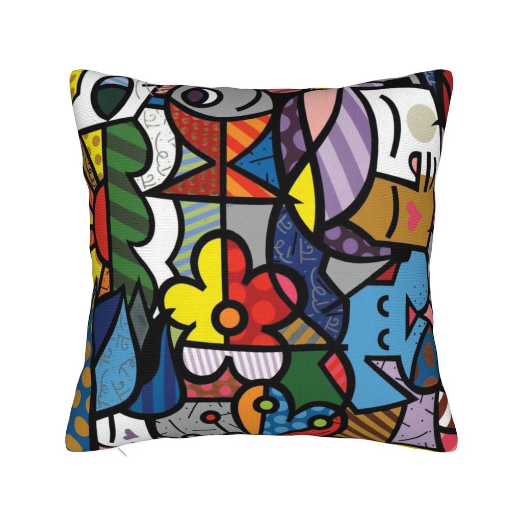 B-BrittoES Pillow Cover Cute Funny Pillow Case For Sofa Home Decoration Square Cushion Cover Birthday Present