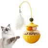 Cat Enrichment Toys Kitten Catnip Wobble Ball With Feathers Cat Teasing Ball Toy For Daily Stress Relief Entertainment Indoor