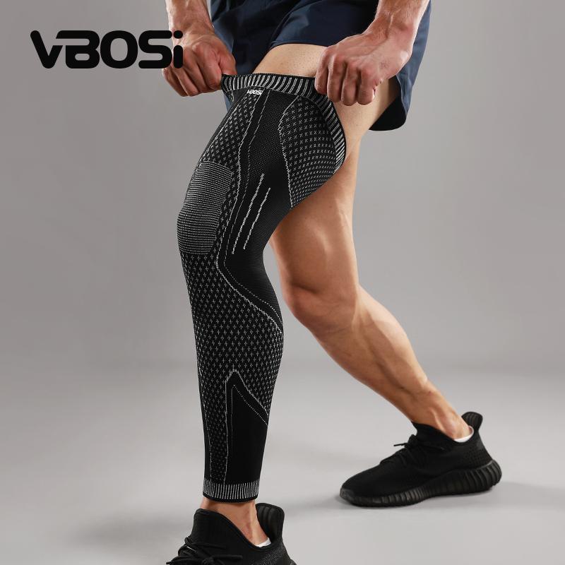 VBOSi 7007 Full Leg Compression Sleeve Knee Protector for Men Women Arthritis Cycling Sports Leg Guards Warmers M чёрный