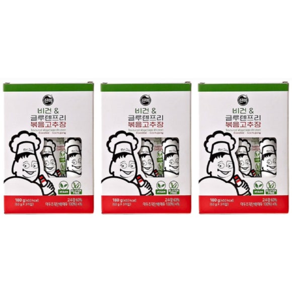 

JINMI Веганский жареный гочуджанг без глютена(Корейская красная паста чили), 3 шт х 60 г (3 варианта) 3PCS