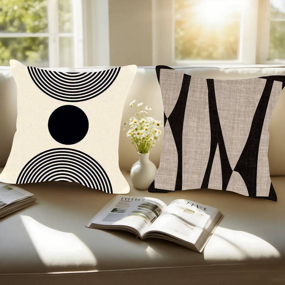 Home Decor Abstract Geometric Pattern Throw Pillow Covers Pattern Cushion Cover Suitable For Sofa Bedroom Car Pillow Cover