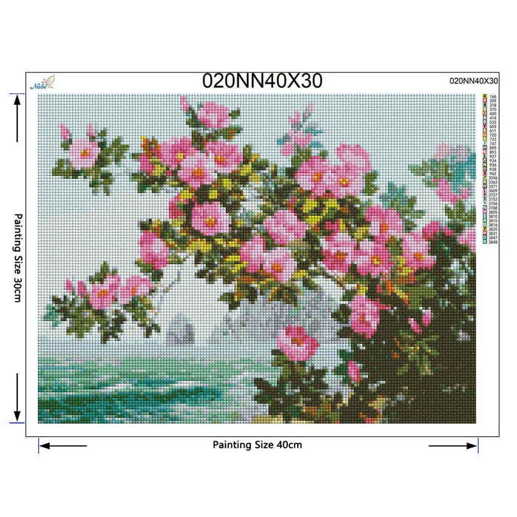 Embroidery "Flowers" Patterns Rhinestones,Full Round Diamond Cross Stitch Floral Handmade Gift