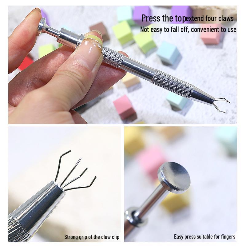Nail Art Gradient Sponge & Small Clip Tool for Gel & Diamond Application
