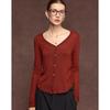 Women's V-Neck Wool Blend Knit Cardigan