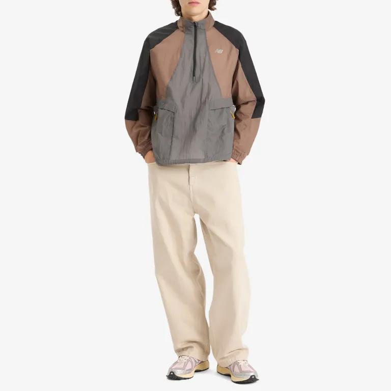 New Balance Colour Blocked Half Zip Windbreaker MO53206-EAS