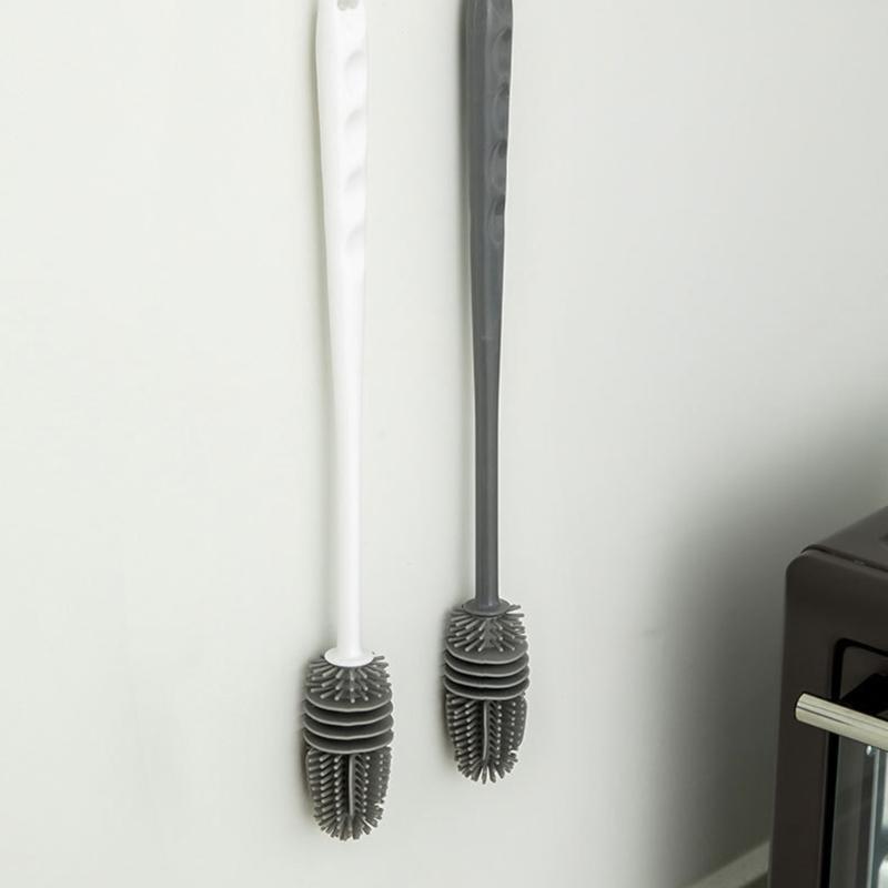 2 Stück Flasche Silikon Reinigungsbürste Langer Griff Flaschenreiniger Haushalt Büro Reinigungszubehör Bequem & Funktionell