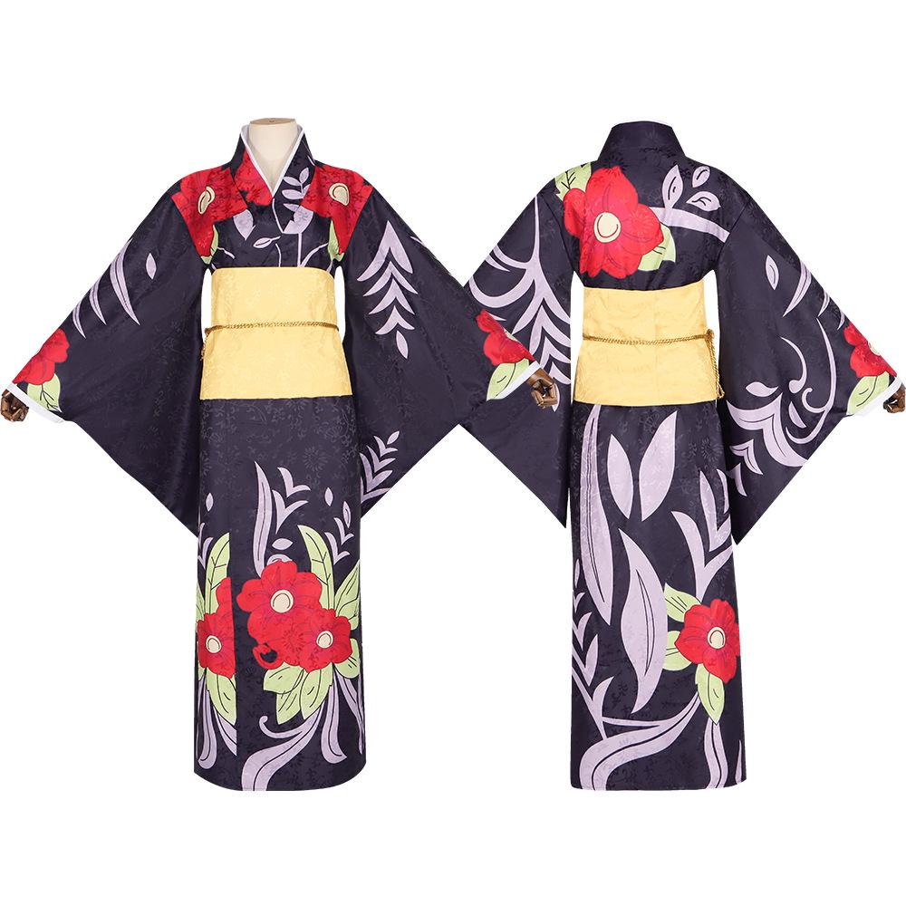 Anime Kimono Costume: Demon Slayer Ghost Doctor Role-Play Cosplay S
