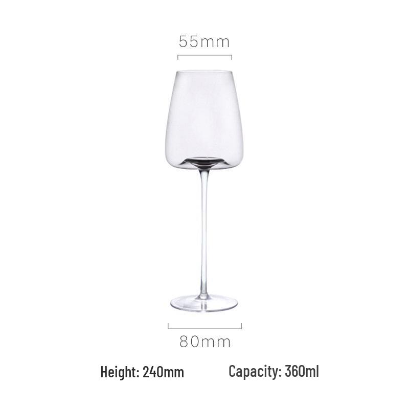 Handmade Burgundy Crystal Wine & Champagne Glass Stemware Set