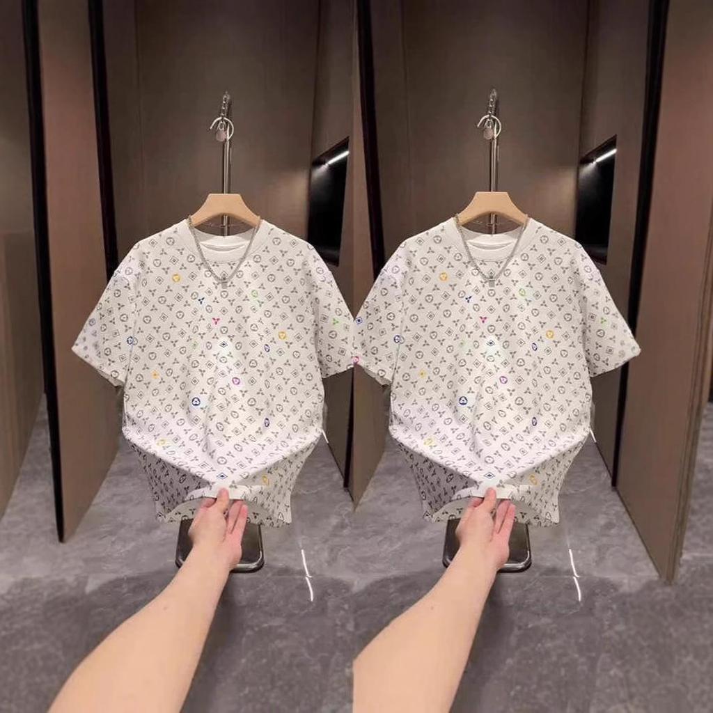 2025 Summer Trendy Men's Casual Loose Round Neck Full Print Short Sleeve T-Shirt
