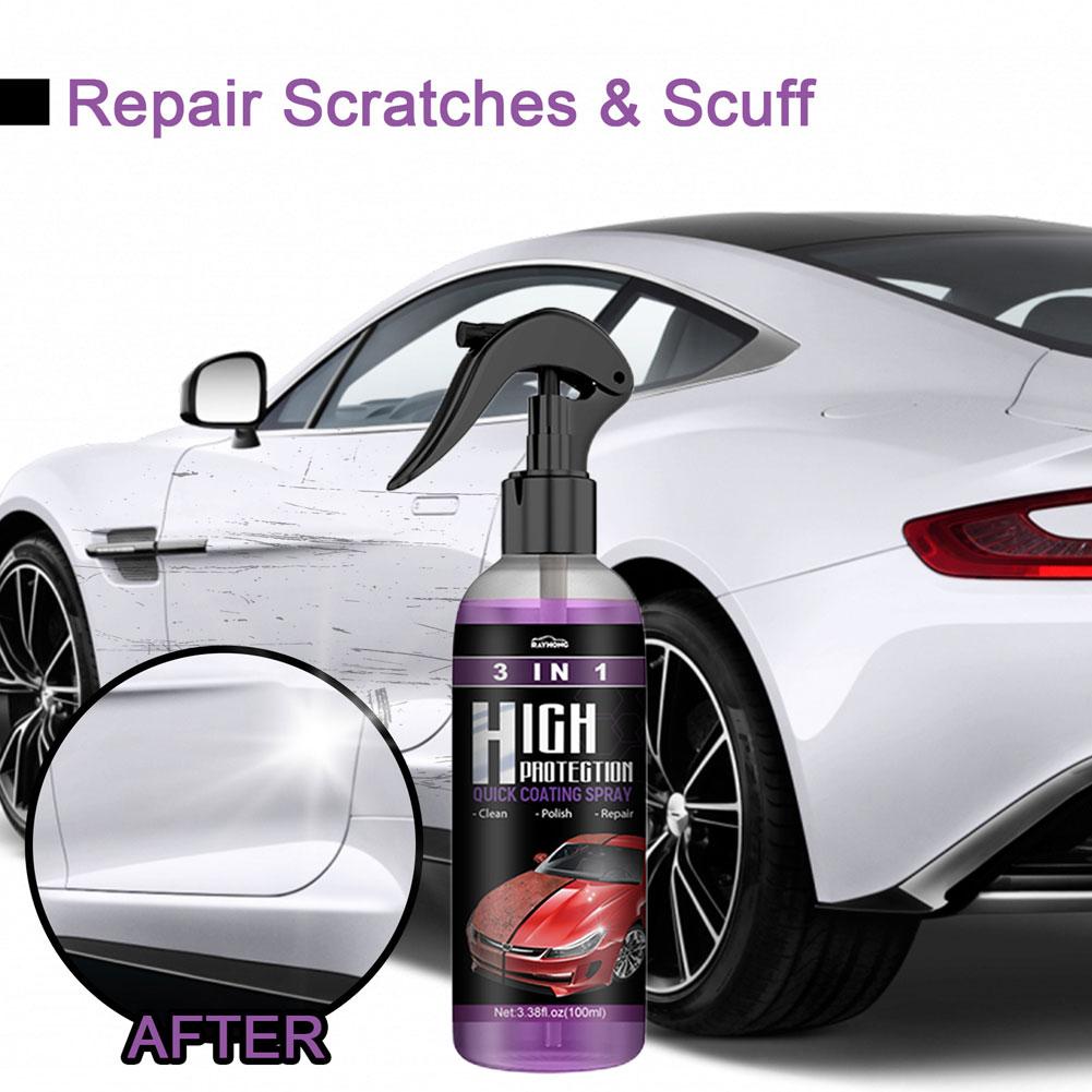 1-5Pcs 3 In 1 Car Ceramic Coating Spray 100ML Auto Nano Ceramic Coating Car Exterior Scratch Restorer Ceramic Spray Coating