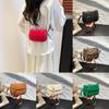 Pu Saddle Bag With Solid Color Design For Daily Casual Women