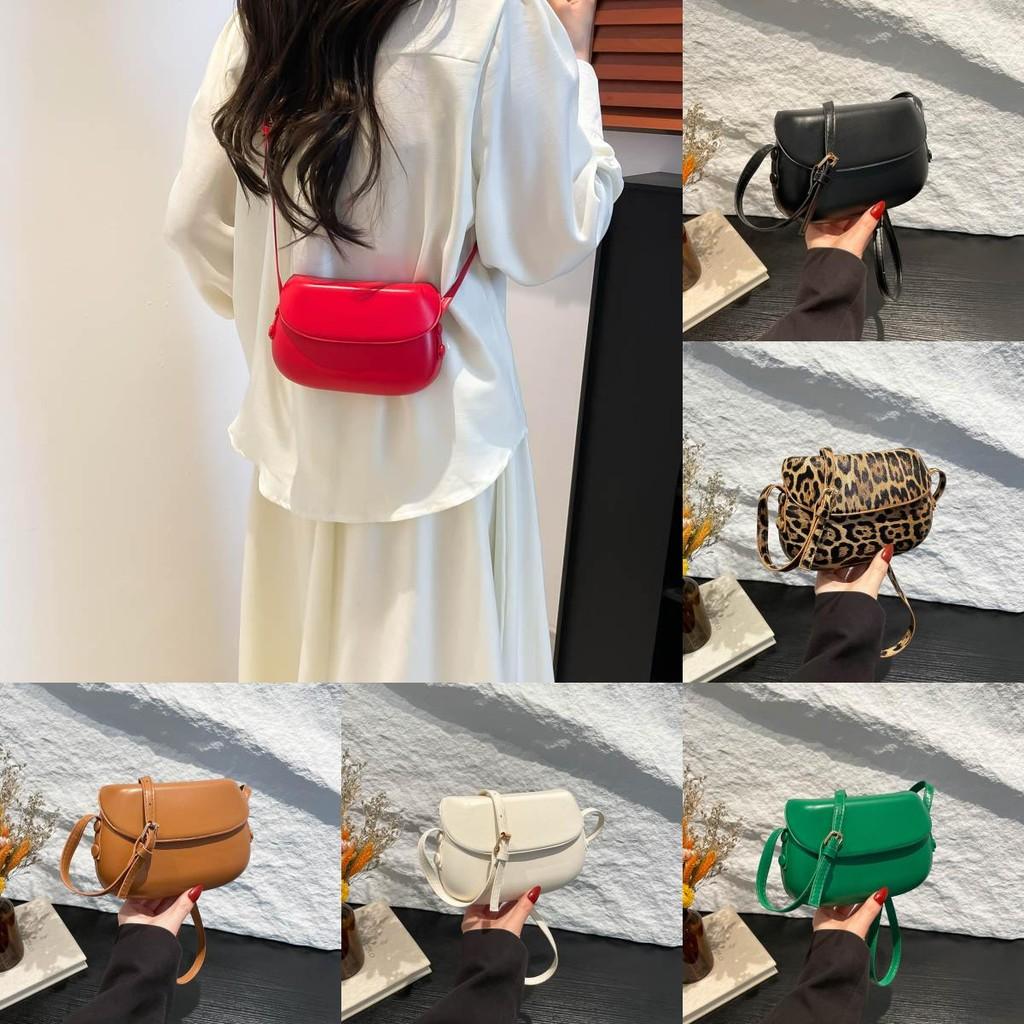 Pu Saddle Bag With Solid Color Design For Daily Casual Women