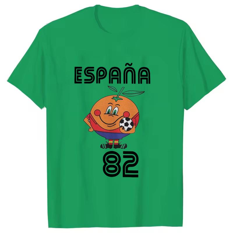 

T Shirt Men Women s T-Shirt Tops Crewneck Espana 82 Spain Mascot 1982 Soccer Football Tee Shirt Clothing Plus Size Short Sleeve 4XL