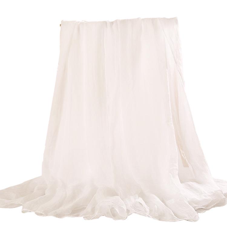 Versatile Summer Red Silk Scarf: Multifunctional Imitation Silk Shawl, Sunscreen Beach Towel, Dancing Gauze Scarf for Women