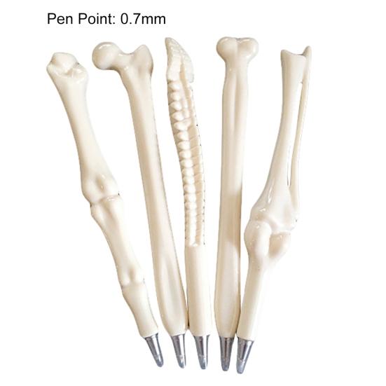 5Pcs Creative Bone Shape 0.7mm Nib Ball Pen Student Writing Office Stationery